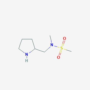 molecular formula C7H16N2O2S B3317084 Methanesulfonamide, N-methyl-N-(2-pyrrolidinylmethyl)- CAS No. 956034-45-0