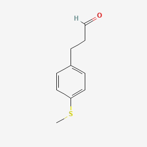 molecular formula C10H12OS B3317102 4-(Methylthio)benzenepropanal CAS No. 956126-75-3