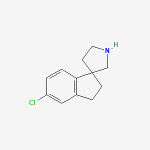 molecular formula C12H14ClN B3317107 5-Chloro-2,3-dihydrospiro[indene-1,3'-pyrrolidine] CAS No. 956141-91-6