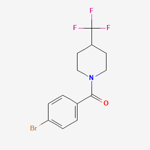 molecular formula C13H13BrF3NO B3317118 (4-Bromophenyl)(4-(trifluoromethyl)piperidin-1-yl)methanone CAS No. 956320-62-0