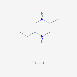molecular formula C7H17ClN2 B3317146 2-Ethyl-5-methylpiperazine;hydrochloride CAS No. 956468-21-6