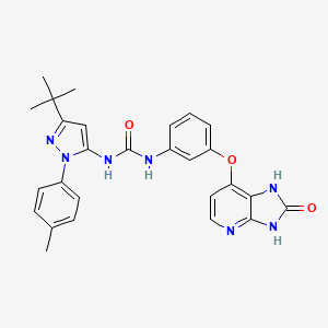 N-[3-[(2,3-dihydro-2-oxo-1H-imidazo[4,5-b]pyridin-7-yl)oxy]phenyl]-N'-[3-(1,1-dimethylethyl)-1-(4-methylphenyl)-1H-pyrazol-5-yl]-Urea