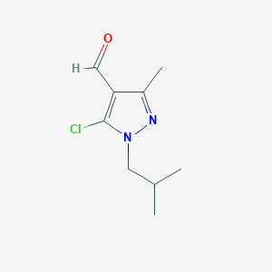 molecular formula C9H13ClN2O B3317180 5-chloro-3-methyl-1-(2-methylpropyl)-1H-pyrazole-4-carbaldehyde CAS No. 956780-60-2