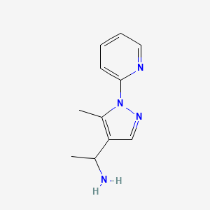 1-[5-methyl-1-(pyridin-2-yl)-1H-pyrazol-4-yl]ethan-1-amine