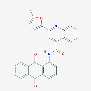 molecular formula C29H18N2O4 B331719 N-(9,10-dioxo-9,10-dihydro-1-anthracenyl)-2-(5-methyl-2-furyl)-4-quinolinecarboxamide 