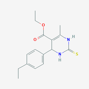 molecular formula C16H20N2O2S B331720 Ethyl 4-(4-ethylphenyl)-6-methyl-2-thioxo-1,2,3,4-tetrahydro-5-pyrimidinecarboxylate 
