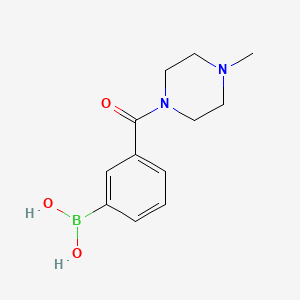 molecular formula C12H17BN2O3 B3317201 [3-(4-Methylpiperazine-1-carbonyl)phenyl]boronic acid CAS No. 957103-93-4