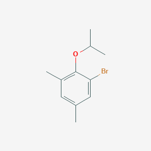 molecular formula C11H15BrO B3317207 1-溴-3,5-二甲基-2-丙-2-氧基苯 CAS No. 95717-62-7