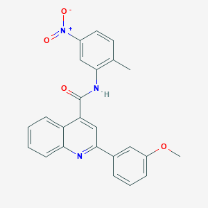 molecular formula C24H19N3O4 B331721 2-(3-methoxyphenyl)-N-(2-methyl-5-nitrophenyl)quinoline-4-carboxamide 