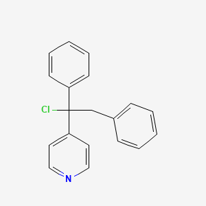 molecular formula C19H16ClN B3317229 4-(1-Chloro-1,2-diphenylethyl)pyridine CAS No. 95745-22-5
