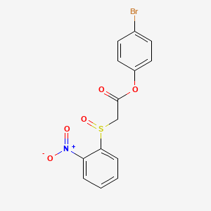molecular formula C14H10BrNO5S B3317230 4-Bromophenyl [(2-nitrophenyl)sulfinyl]acetate CAS No. 957482-04-1
