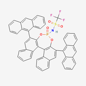 molecular formula C49H29F3NO5PS B3317253 (S)-3,3'-Bis(9-anthracenyl)-1,1'-binaphthyl-2,2'-diyl-N-triflyl phosphoramide CAS No. 957790-95-3