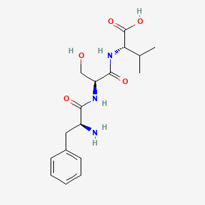 molecular formula C17H25N3O5 B3317266 L-Valine, L-phenylalanyl-L-seryl- CAS No. 95791-48-3