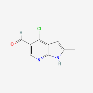 4-chloro-2-methyl-1H-pyrrolo[2,3-b]pyridine-5-carbaldehyde