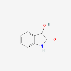 molecular formula C9H9NO2 B3317344 3-hydroxy-4-methyl-2,3-dihydro-1H-indol-2-one CAS No. 959085-47-3