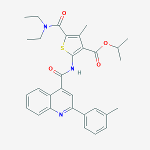 Isopropyl 5-[(diethylamino)carbonyl]-4-methyl-2-({[2-(3-methylphenyl)-4-quinolinyl]carbonyl}amino)-3-thiophenecarboxylate