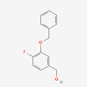 molecular formula C14H13FO2 B3317393 4-Fluoro-3-(phenylmethoxy)benzenemethanol CAS No. 959251-11-7
