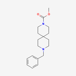 molecular formula C18H26N2O2 B3317413 3,9-Diazaspiro[5.5]undecane-3-carboxylic acid, 9-(phenylmethyl)-, methyl ester CAS No. 959536-05-1