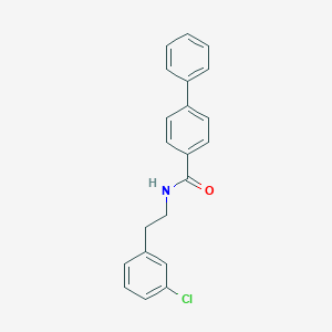 molecular formula C21H18ClNO B331745 N-[2-(3-chlorophenyl)ethyl]biphenyl-4-carboxamide 