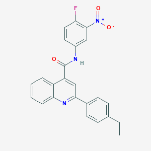 molecular formula C24H18FN3O3 B331746 2-(4-ethylphenyl)-N-(4-fluoro-3-nitrophenyl)quinoline-4-carboxamide 