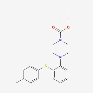 molecular formula C23H30N2O2S B3317472 4-[2-(2,4-DiMethylphenylsulfanyl)phenyl]piperazine-1-carboxylic acid tert-butyl ester CAS No. 960203-42-3