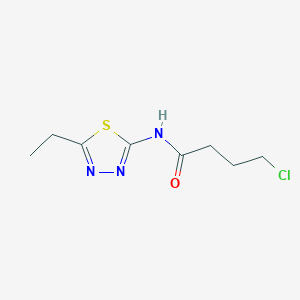 molecular formula C8H12ClN3OS B331749 4-chloro-N-(5-ethyl-1,3,4-thiadiazol-2-yl)butanamide 