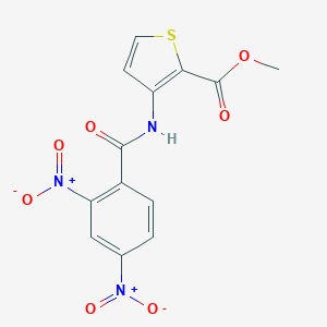 molecular formula C13H9N3O7S B331752 Methyl 3-({2,4-dinitrobenzoyl}amino)-2-thiophenecarboxylate 