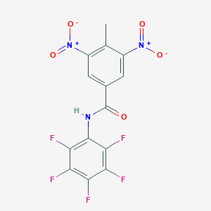 molecular formula C14H6F5N3O5 B331753 4-methyl-3,5-dinitro-N-(pentafluorophenyl)benzamide 