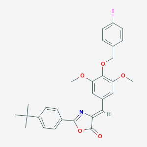 molecular formula C29H28INO5 B331758 2-(4-tert-butylphenyl)-4-{4-[(4-iodobenzyl)oxy]-3,5-dimethoxybenzylidene}-1,3-oxazol-5(4H)-one 