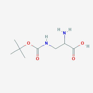 molecular formula C8H16N2O4 B3317665 2-Amino-3-((tert-butoxycarbonyl)amino)propanoic acid CAS No. 96895-04-4