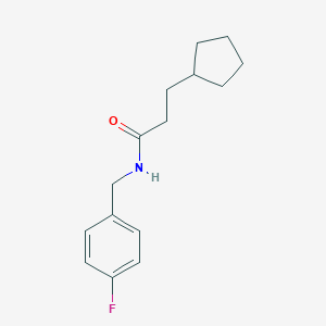 3-cyclopentyl-N-(4-fluorobenzyl)propanamide
