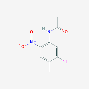 molecular formula C9H9IN2O3 B3317721 5'-Iodo-4'-methyl-2'-nitroacetanilide CAS No. 97113-37-6