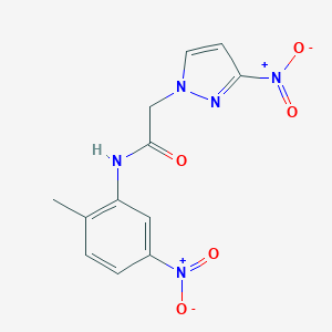 molecular formula C12H11N5O5 B331773 N-(2-methyl-5-nitrophenyl)-2-(3-nitro-1H-pyrazol-1-yl)acetamide 