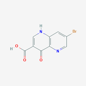 molecular formula C9H5BrN2O3 B3317744 7-Bromo-4-hydroxy-1,5-naphthyridine-3-carboxylic acid CAS No. 97267-59-9