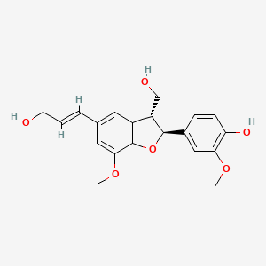 molecular formula C20H22O6 B3317792 (+)-脱氢二锥基醇 CAS No. 97465-82-2