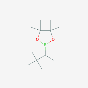 molecular formula C12H25BO2 B3317799 2-(3,3-Dimethylbutan-2-yl)-4,4,5,5-tetramethyl-1,3,2-dioxaborolane CAS No. 97571-07-8