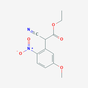 molecular formula C12H12N2O5 B3317818 Ethyl 2-cyano-2-(5-methoxy-2-nitrophenyl)acetate CAS No. 97655-38-4
