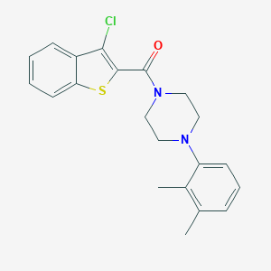 molecular formula C21H21ClN2OS B331783 1-[(3-Chloro-1-benzothien-2-yl)carbonyl]-4-(2,3-dimethylphenyl)piperazine 