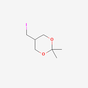 molecular formula C7H13IO2 B3317841 5-(Iodomethyl)-2,2-dimethyl-1,3-dioxane CAS No. 97827-17-3