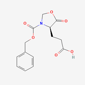 3-[(4R)-5-oxo-3-phenylmethoxycarbonyl-1,3-oxazolidin-4-yl]propanoic acid