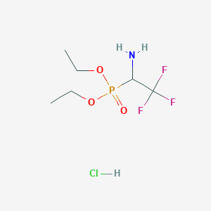 molecular formula C6H14ClF3NO3P B3317871 Diethyl (1-amino-2,2,2-trifluoroethyl)phosphonate hydrochloride CAS No. 97988-85-7