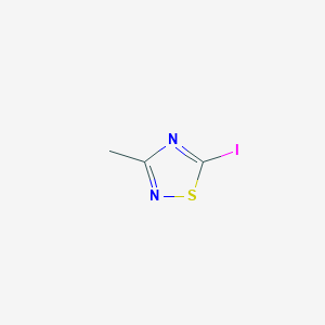 molecular formula C3H3IN2S B3317896 5-Iodo-3-methyl-1,2,4-thiadiazole CAS No. 98026-50-7