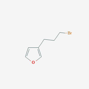 molecular formula C7H9BrO B3317908 3-(3-Bromopropyl)furan CAS No. 98126-48-8