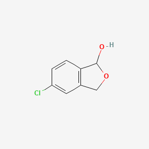 molecular formula C8H7ClO2 B3317937 5-Chloro-1,3-dihydroisobenzofuran-1-ol CAS No. 98216-82-1