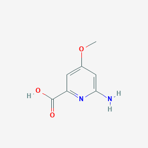 molecular formula C7H8N2O3 B3317948 6-Amino-4-methoxypicolinic acid CAS No. 98276-83-6