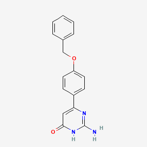 molecular formula C17H15N3O2 B3317972 2-Amino-6-(4-(benzyloxy)phenyl)pyrimidin-4(3H)-one CAS No. 98305-82-9