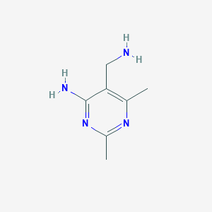 molecular formula C7H12N4 B3317978 5-(Aminomethyl)-2,6-dimethylpyrimidin-4-amine CAS No. 98337-38-3