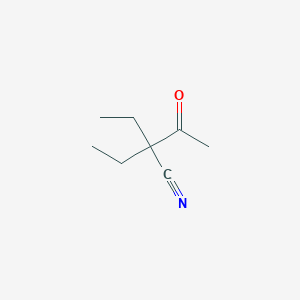 molecular formula C8H13NO B3318001 2,2-Diethyl-3-oxobutanenitrile CAS No. 98425-68-4