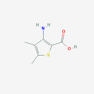 molecular formula C7H9NO2S B3318031 3-Amino-4,5-dimethylthiophene-2-carboxylic acid CAS No. 98547-43-4