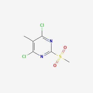 molecular formula C6H6Cl2N2O2S B3318125 4,6-Dichloro-5-methyl-2-(methylsulfonyl)pyrimidine CAS No. 98814-28-9